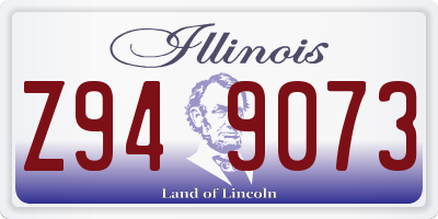 IL license plate Z949073