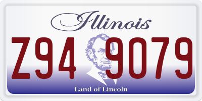 IL license plate Z949079