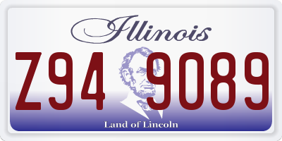 IL license plate Z949089