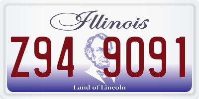 IL license plate Z949091