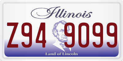 IL license plate Z949099
