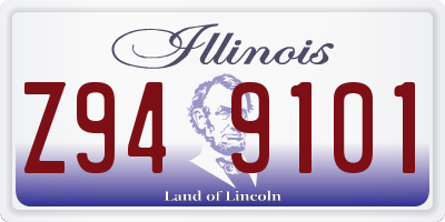 IL license plate Z949101