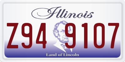 IL license plate Z949107
