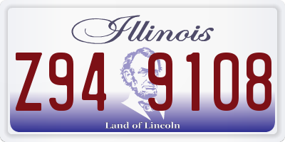 IL license plate Z949108