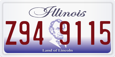 IL license plate Z949115