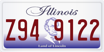 IL license plate Z949122