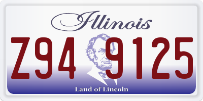 IL license plate Z949125