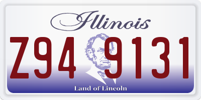 IL license plate Z949131