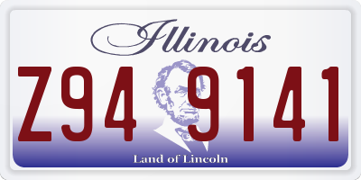 IL license plate Z949141