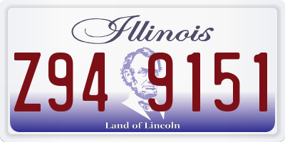 IL license plate Z949151
