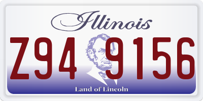 IL license plate Z949156
