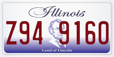 IL license plate Z949160