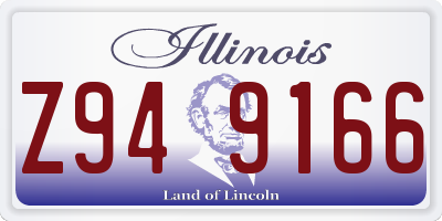 IL license plate Z949166