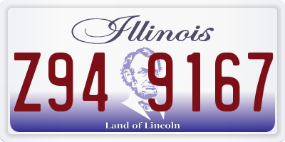 IL license plate Z949167