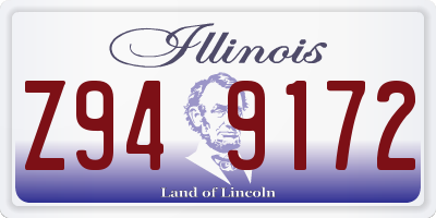 IL license plate Z949172