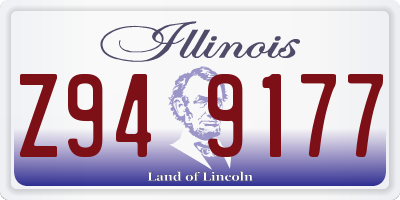 IL license plate Z949177