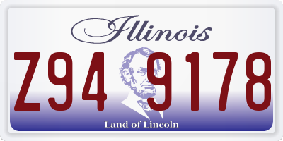 IL license plate Z949178