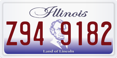 IL license plate Z949182