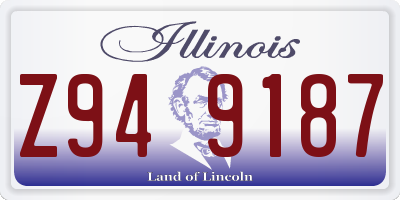 IL license plate Z949187
