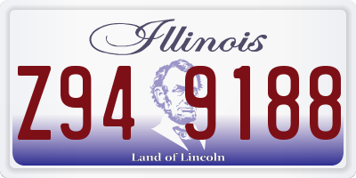 IL license plate Z949188