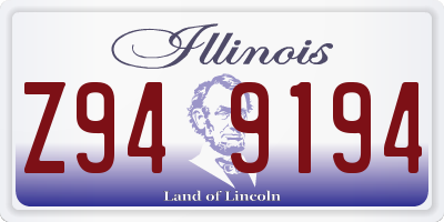 IL license plate Z949194