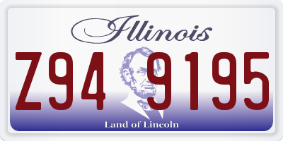 IL license plate Z949195
