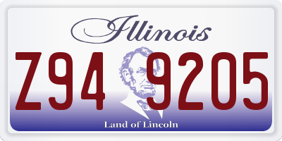 IL license plate Z949205