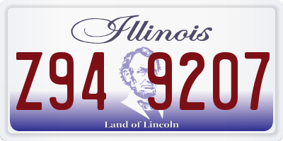 IL license plate Z949207