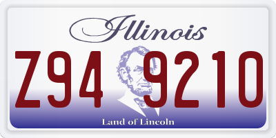 IL license plate Z949210