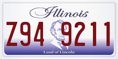 IL license plate Z949211