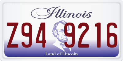 IL license plate Z949216