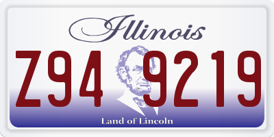 IL license plate Z949219
