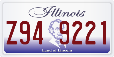 IL license plate Z949221