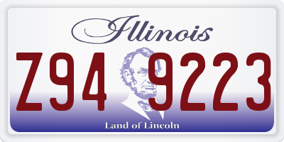 IL license plate Z949223