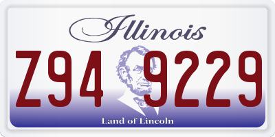 IL license plate Z949229