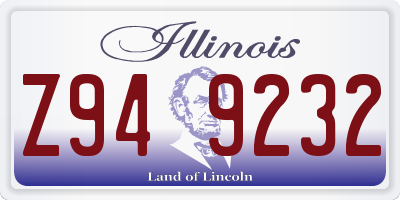 IL license plate Z949232