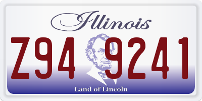 IL license plate Z949241