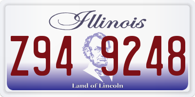 IL license plate Z949248