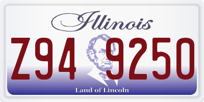 IL license plate Z949250