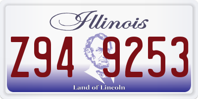 IL license plate Z949253