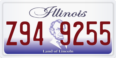 IL license plate Z949255