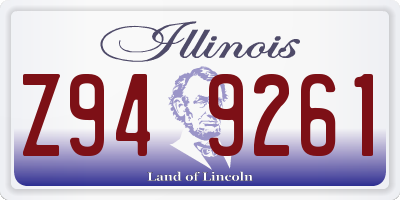 IL license plate Z949261