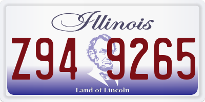 IL license plate Z949265