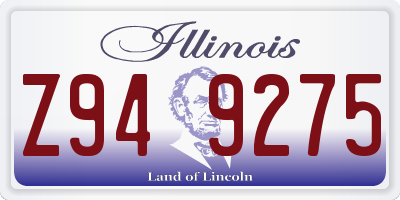 IL license plate Z949275
