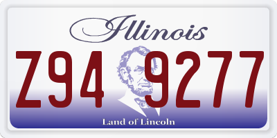 IL license plate Z949277
