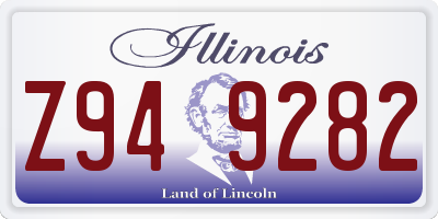 IL license plate Z949282