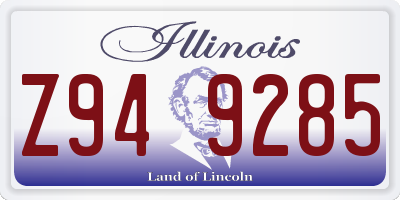 IL license plate Z949285