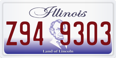 IL license plate Z949303