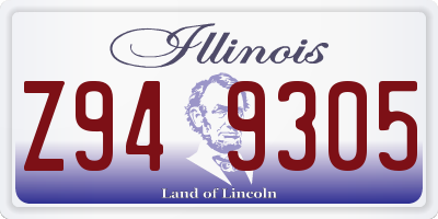 IL license plate Z949305