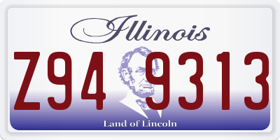 IL license plate Z949313